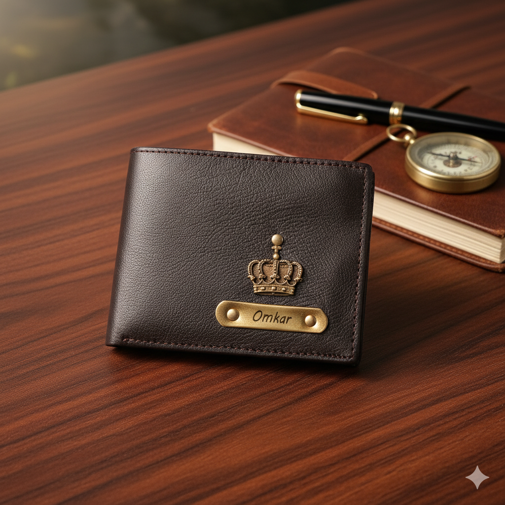 Pure Leather Personalised Men Wallet Gift