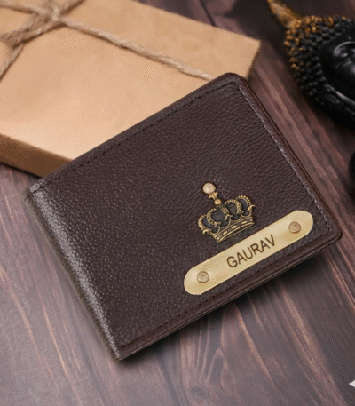 Texture Genuine Leather Personalized Wallet for Men