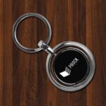 Personalized Rotating Keychain with Metal Frame