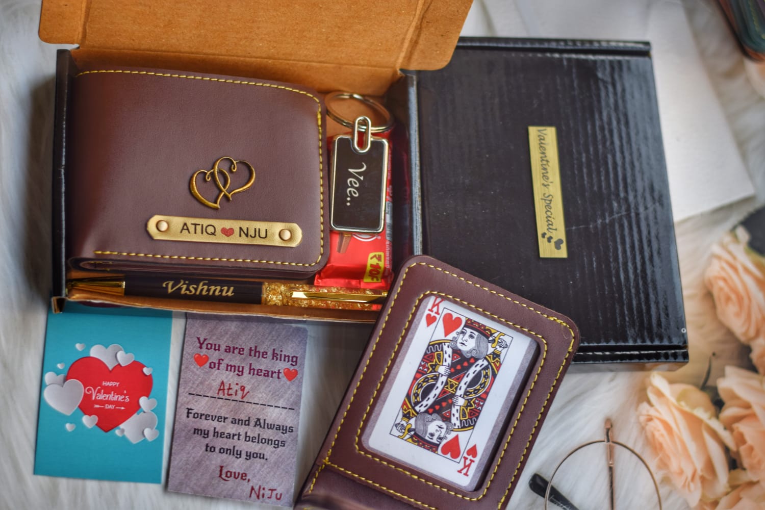 Valentine Gift Hamper - Personalised Gift for Him Celebrate your love with a gift as unique as he is. Our Valentine’s Special Personalised Gift Hamper is the ultimate expression of affection, designed specifically for the modern man.